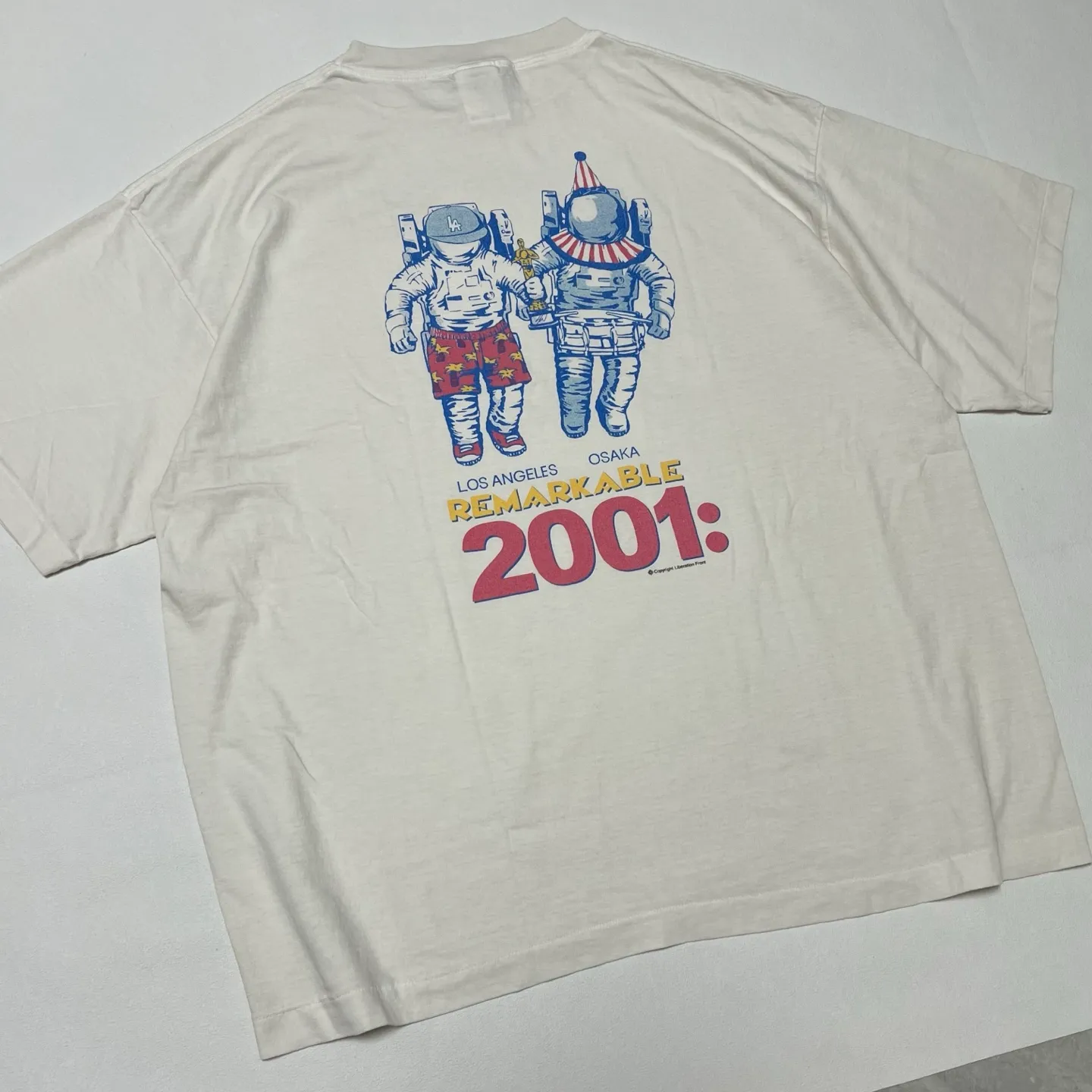 SAINT Mxxxxxx × Sean Wotherspoon SW_SS TEE/ASTRO/WHT SW joint retro enzyme wash old tee Astronaut distressed short sleeves off-white S-XL Correct version Customized SW joint wash water label Original development No production without looking at pictures Printing pixel level restoration